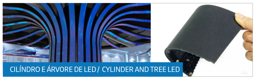 Cilindro e Árvore de LED